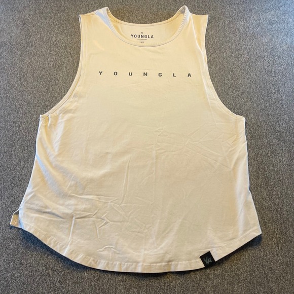 YOUNGLA Los Angeles Men's Tank Top Sleeveless Muscle Shirt, Large - Picture 1 of 9